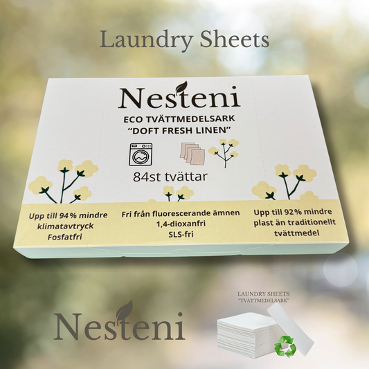 Laundry Sheets - Tvättmedelsark från Nesteni 84 tvättar