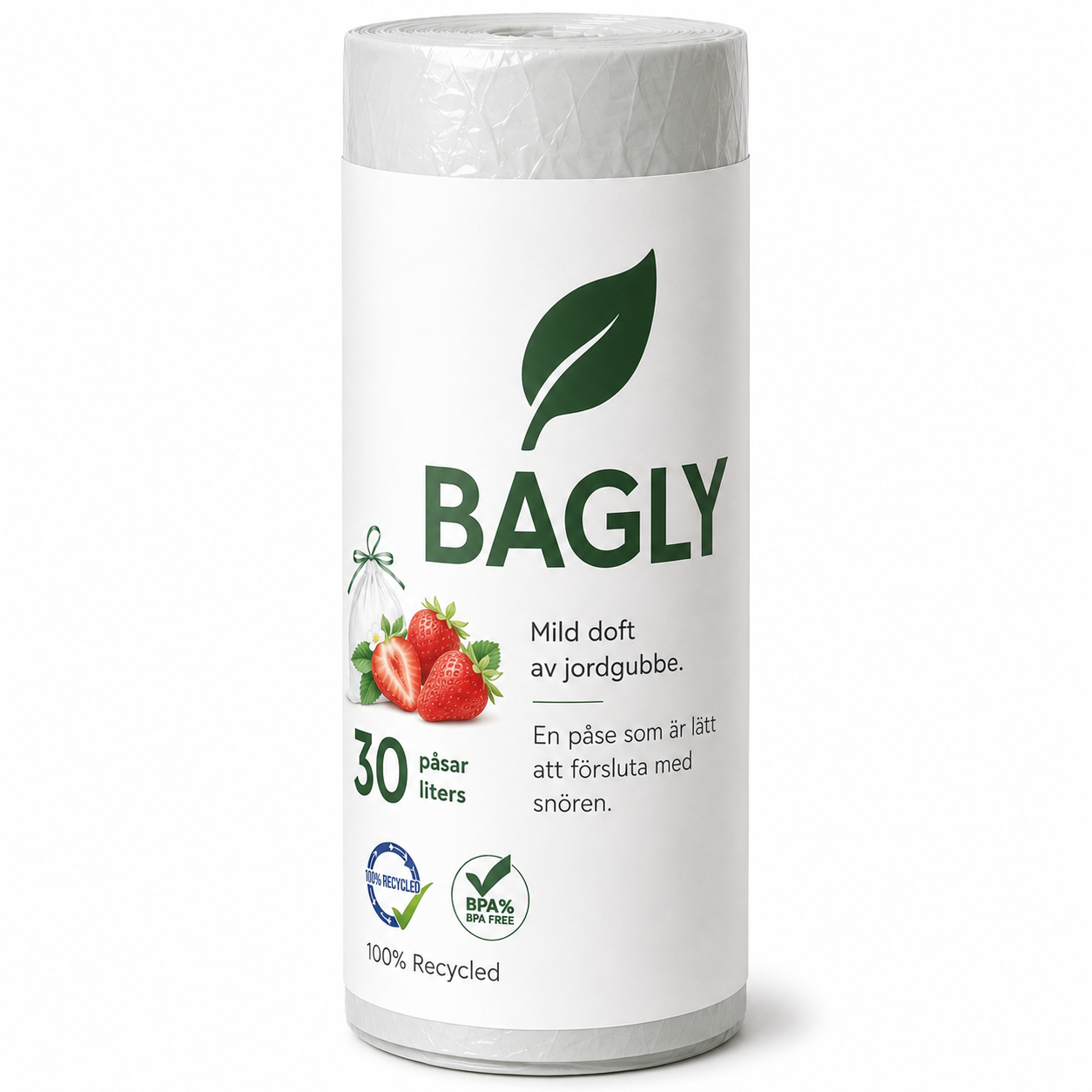 Bagly avfallspåsar 30 liters påsar - 30st/rulle
