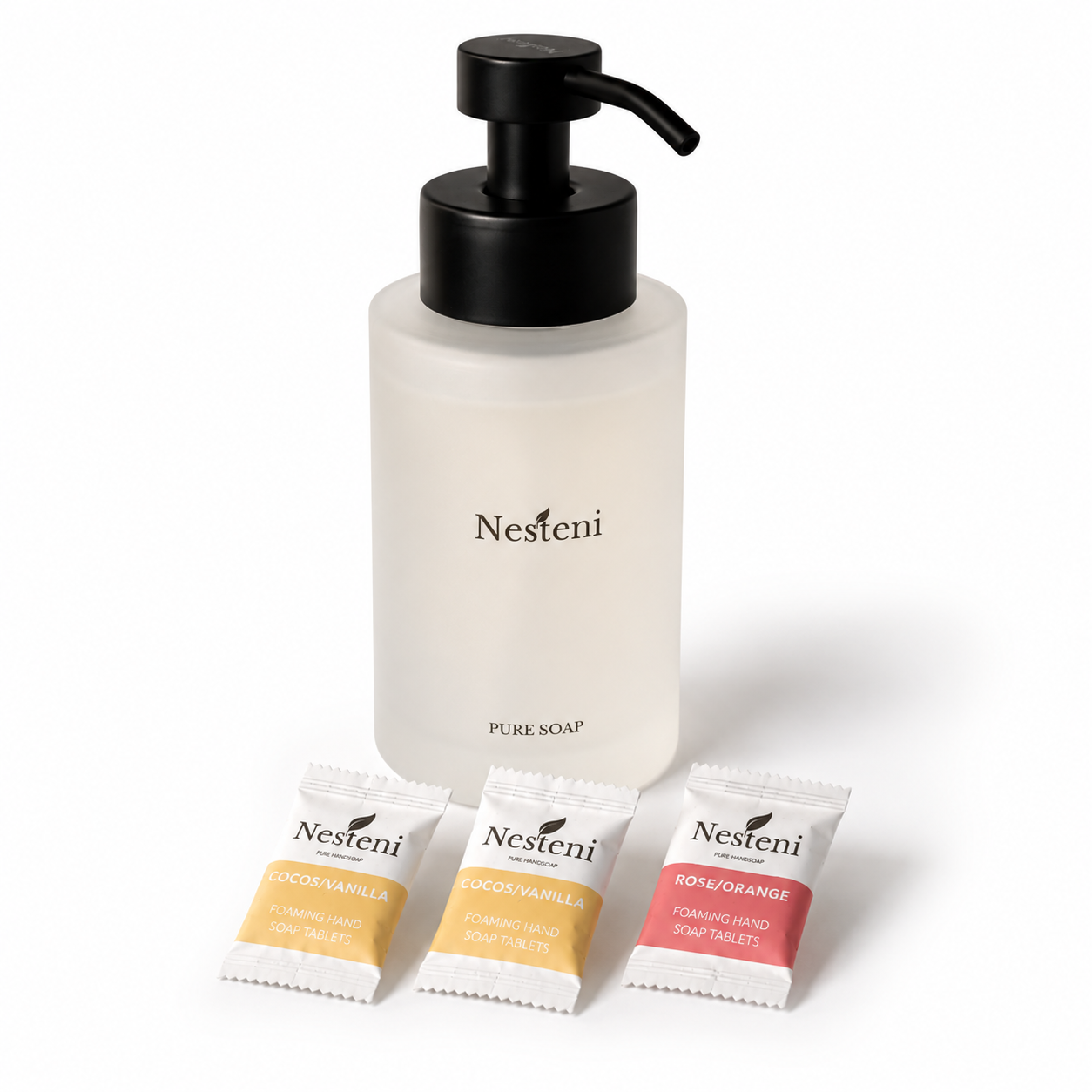 Presentförpackning premium tvålpump & 3 tabletter