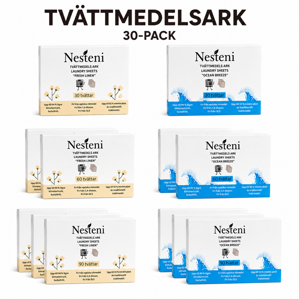 Tvättmedelsark 30 tvättar