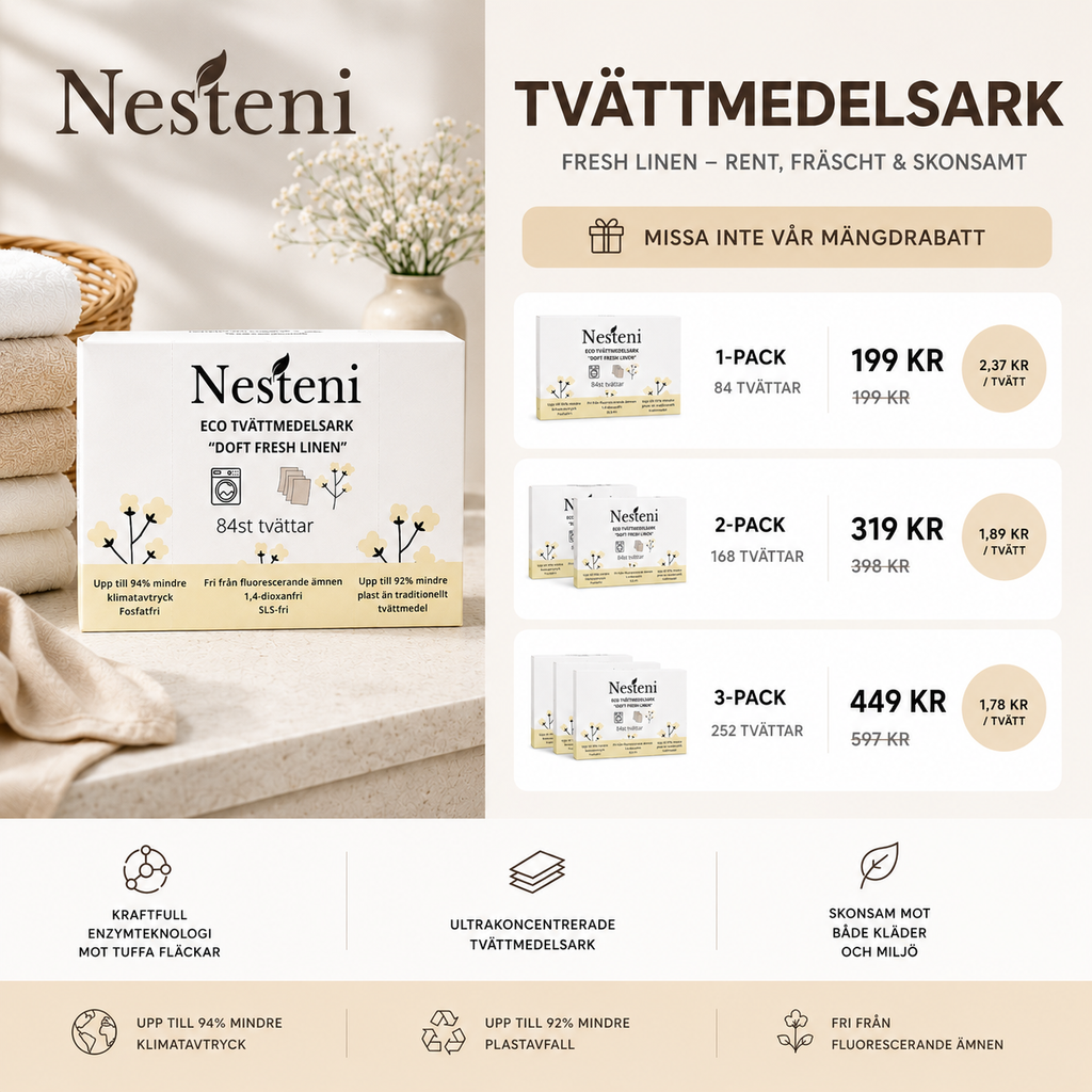 Tvättmedelsark 84 tvättar