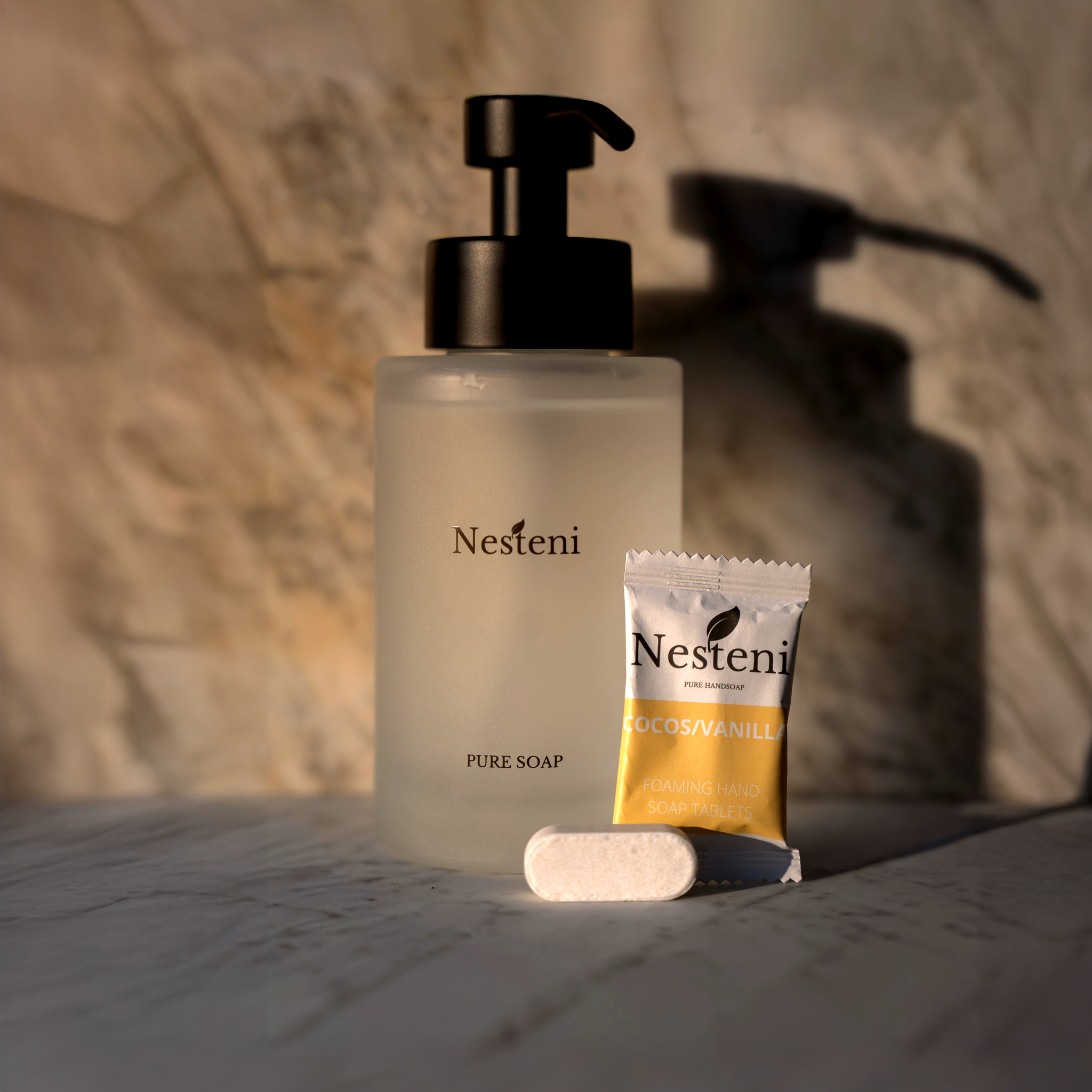 Tvålkit: exklusiv tvålpump & 3 tabletter